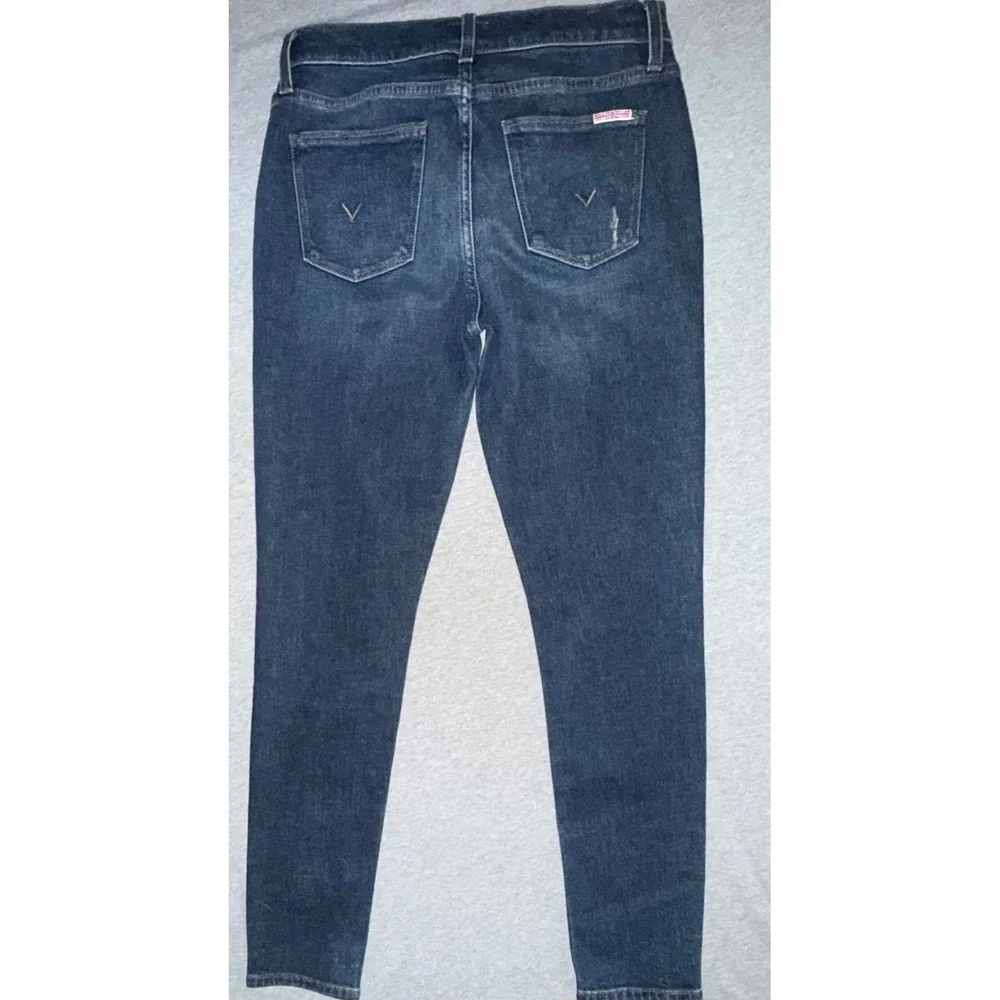 Hudson Womens Krista Jeans Skinny Dark Wash Distressed Denim Streetwear Size 28